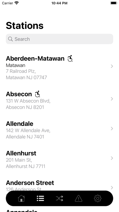 New Jersey Rail Departures screenshot 3