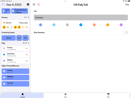 New Year's Resolution Tracker screenshot 3
