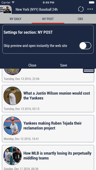 New York (NYY) Baseball 24h screenshot 2