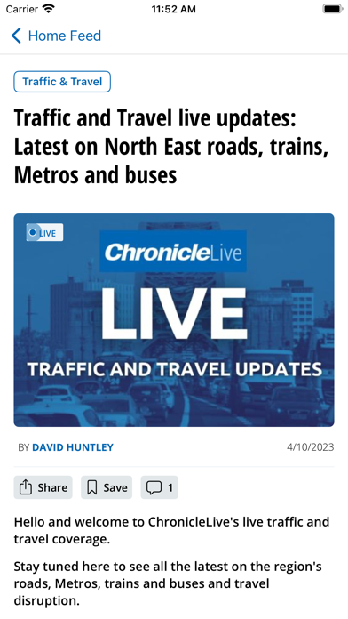 Newcastle Chronicle screenshot 1