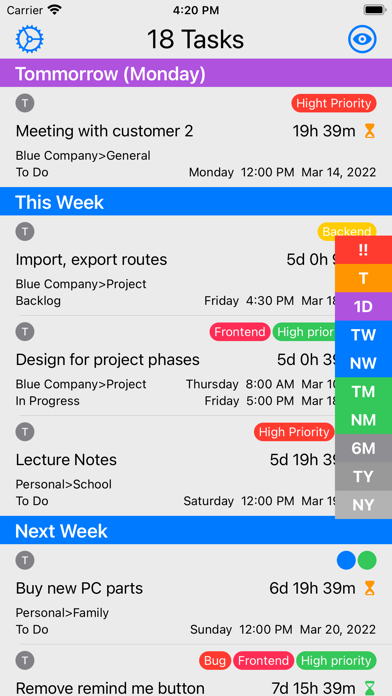 Next2Do screenshot 1