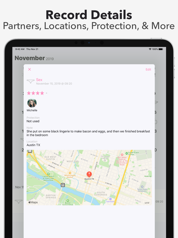 Nice Sex Tracker screenshot 4