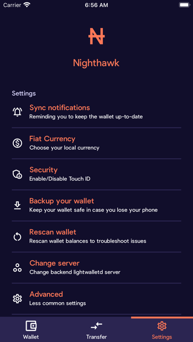 Nighthawk Wallet screenshot 1
