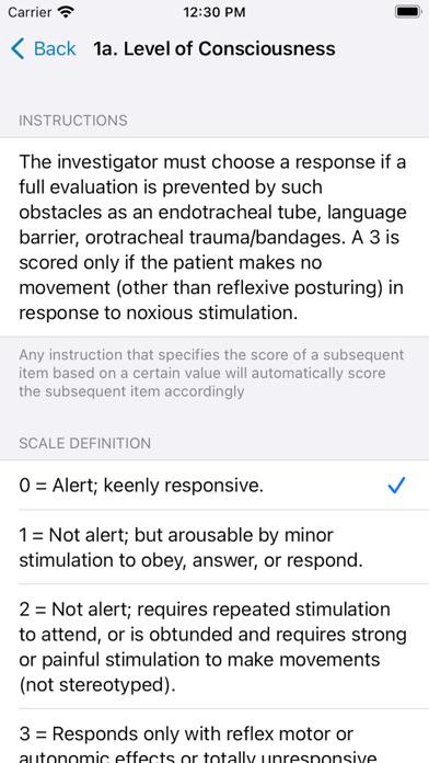NIH Stroke Scale Calculator screenshot 4