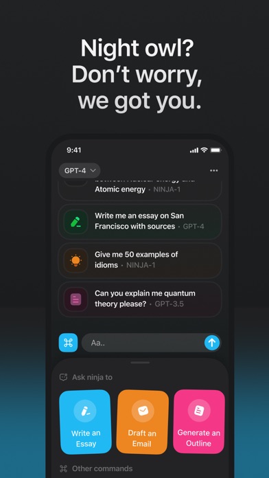 Ninja - AI Chat for Students screenshot 1