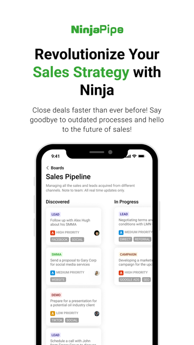 NinjaPipe - CRM & Sales Tools screenshot 2