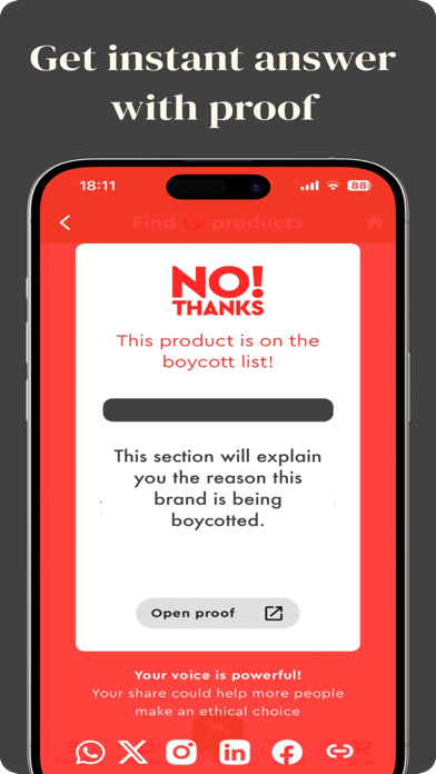 No Thanks app screenshot 1