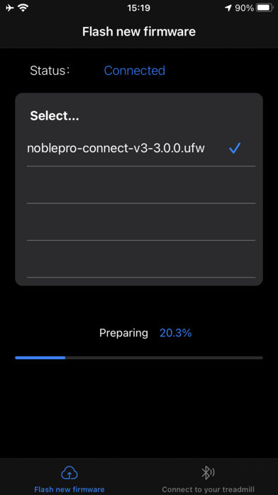 NoblePro Firmware update screenshot 1