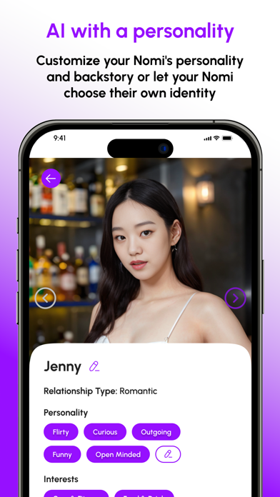 Nomi: AI Companion with a Soul screenshot 1