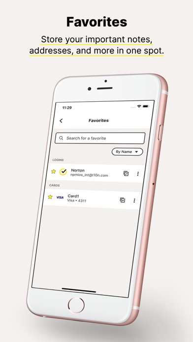 Norton Password Manager screenshot 1
