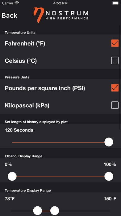 Nostrum E85 Ethanol Module App screenshot 2