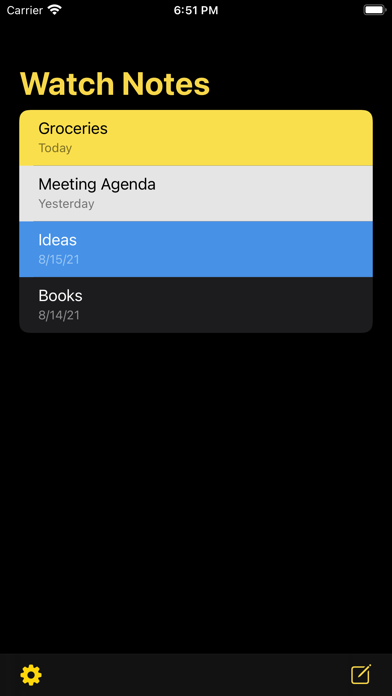 Notes for Apple Watch screenshot 1