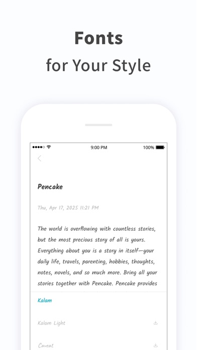 Notes, Journal, Diary: PenCake screenshot 1