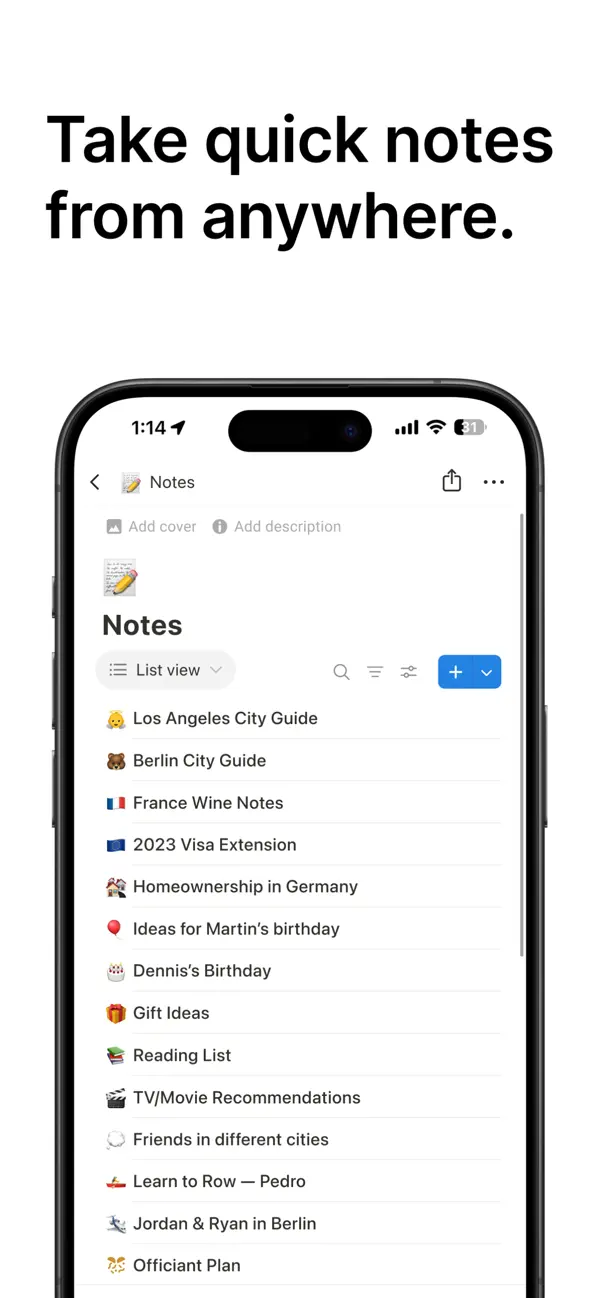 Notion: Notes, Tasks, AI screenshot 2