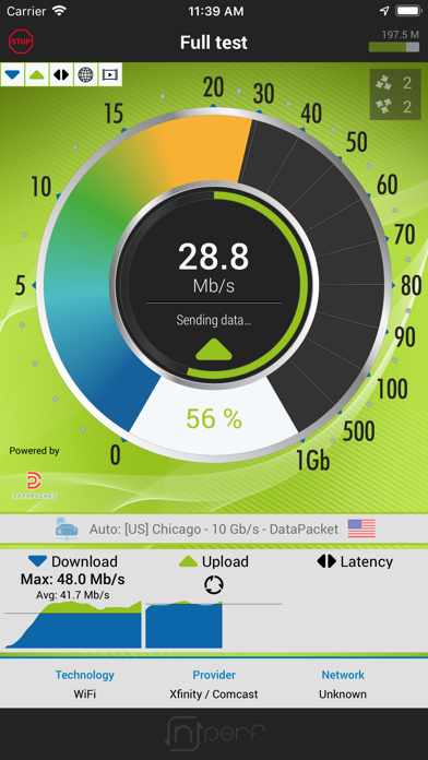 nPerf internet speed test screenshot 5