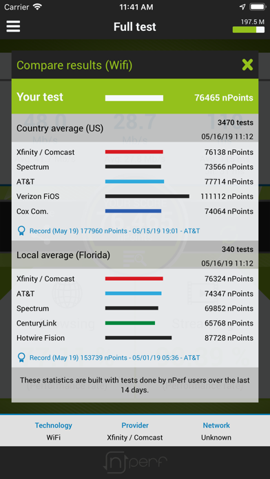 nPerf internet speed test screenshot 1