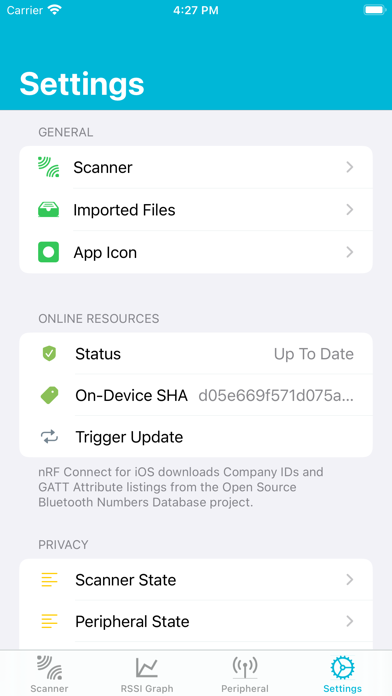 nRF Connect for Mobile screenshot 1