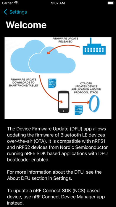 nRF Device Firmware Update screenshot 1