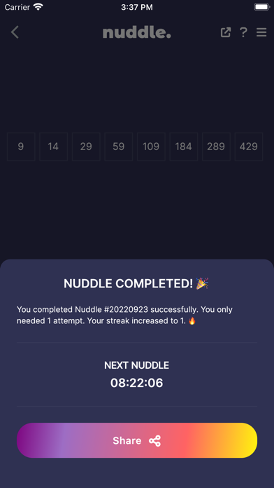 Nuddle · Number sequences screenshot 3