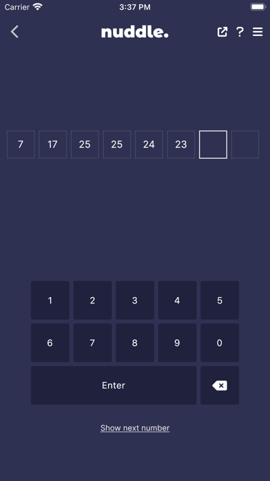Nuddle · Number sequences screenshot 4