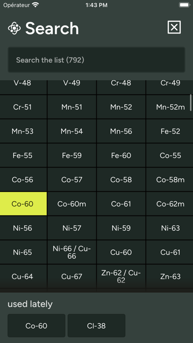 NuklidCalc screenshot 3