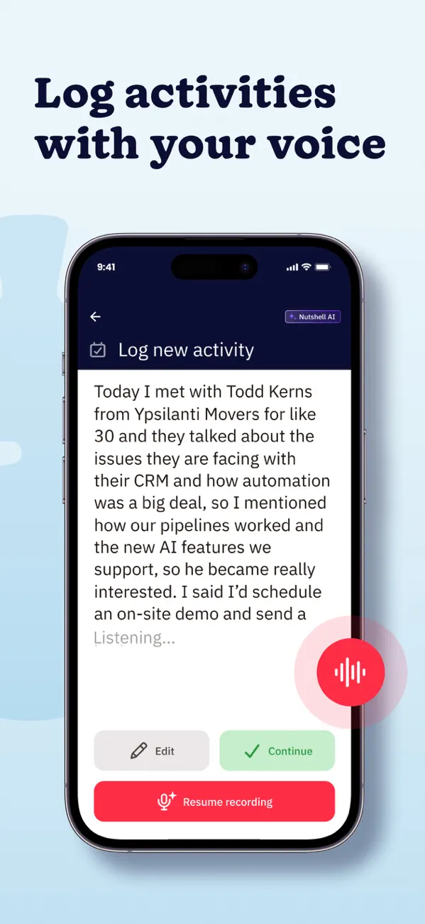 Nutshell – Small Business CRM screenshot 1
