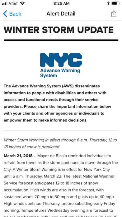 NYC Advance Warning System screenshot 5