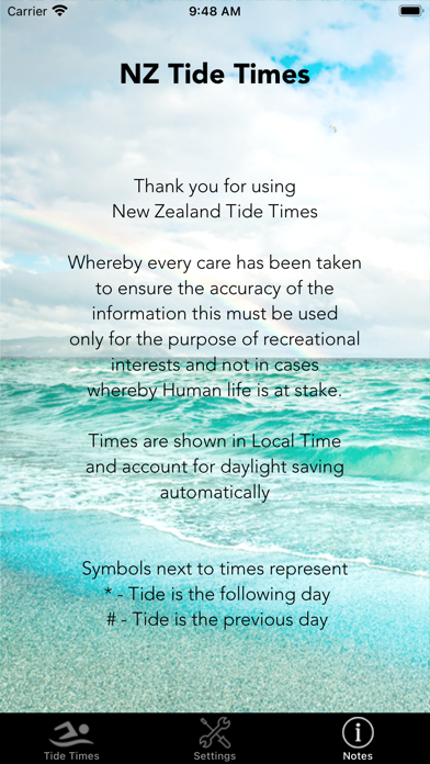 NZ Tide Times screenshot 1