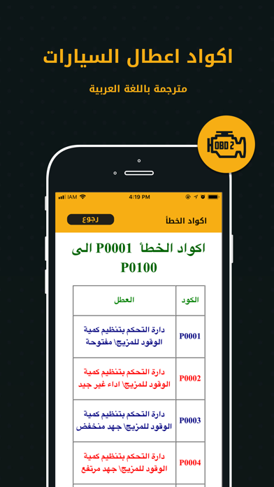 OBD2 - اكواد اعطال السيارات screenshot 2