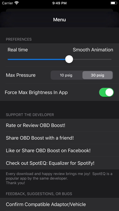OBDBoost: Wireless Turbo Gauge screenshot 4