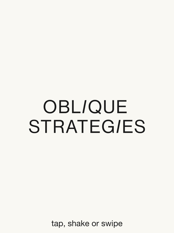 Oblique Strategies SE screenshot 9