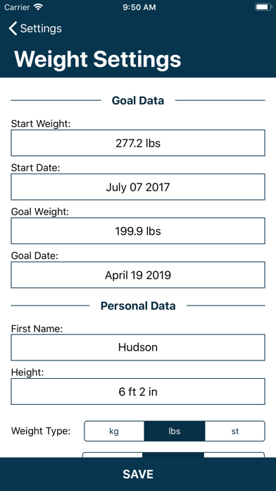 Obtain: Weight Tracker screenshot 1