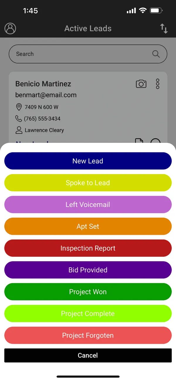OC Lead Management screenshot 2