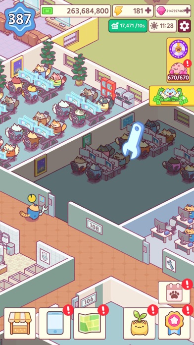 Office Cat: Idle Tycoon Games screenshot 1