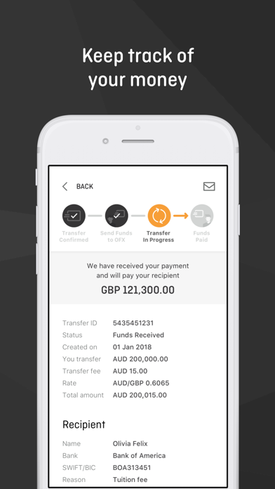 OFX Money Transfer screenshot 1