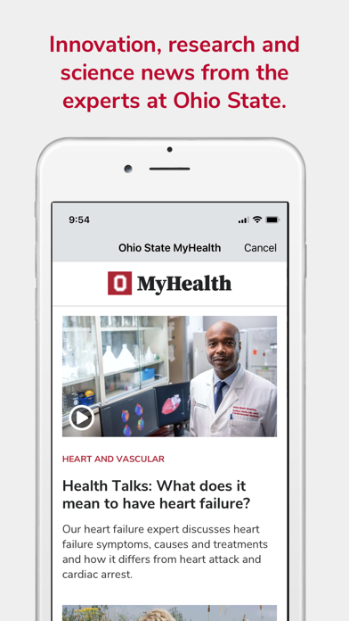 Ohio State MyHealth screenshot 1