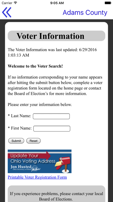 Ohio Voter Info screenshot 1