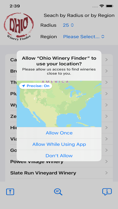 Ohio Winery Finder screenshot 1