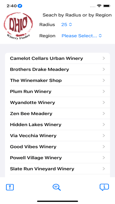 Ohio Winery Finder screenshot 2