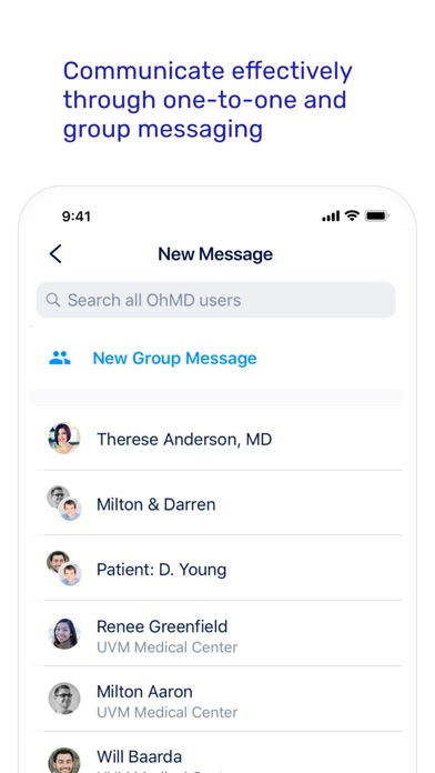 OhMD HIPAA Compliant Texting screenshot 1