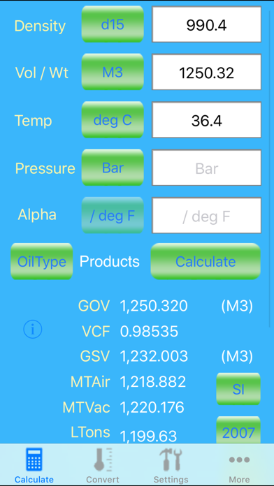 Oilcalcs screenshot 9