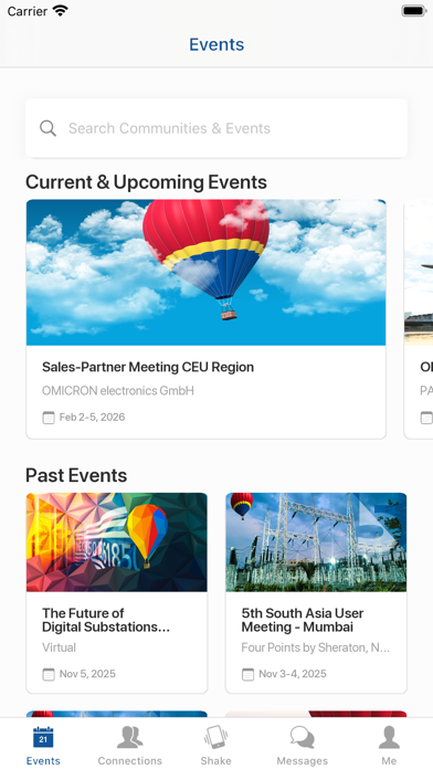 OMICRON Events screenshot 3