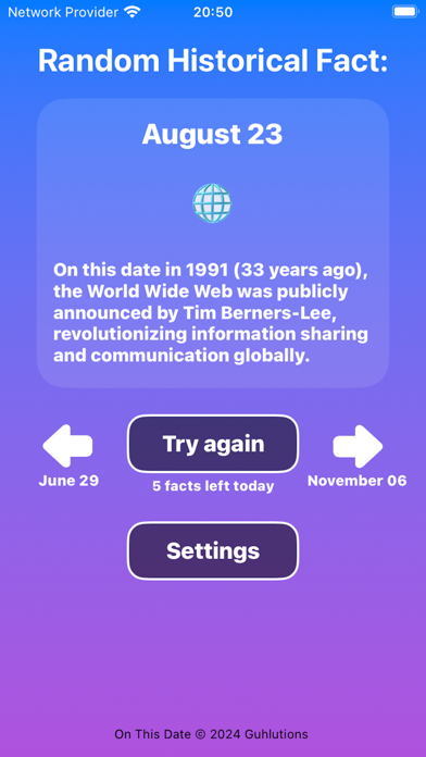 On This Date screenshot 2