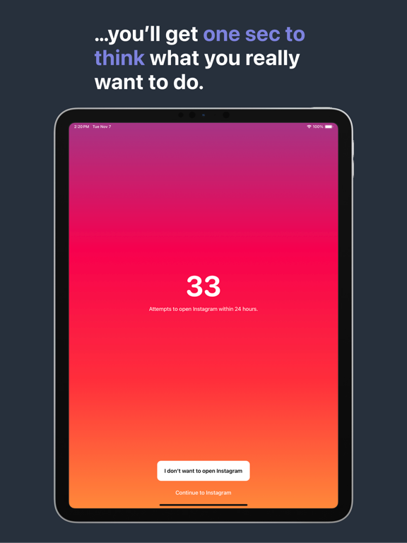 one sec | screen time + focus screenshot 7