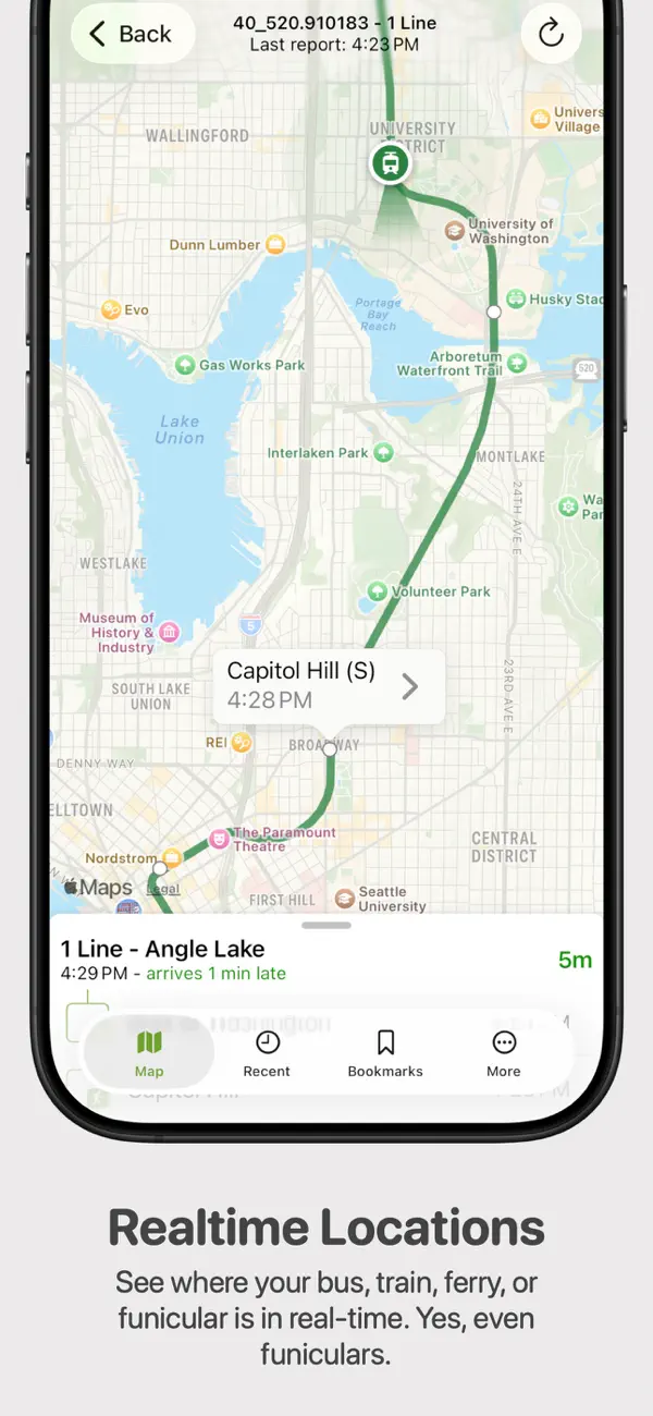 OneBusAway screenshot 2