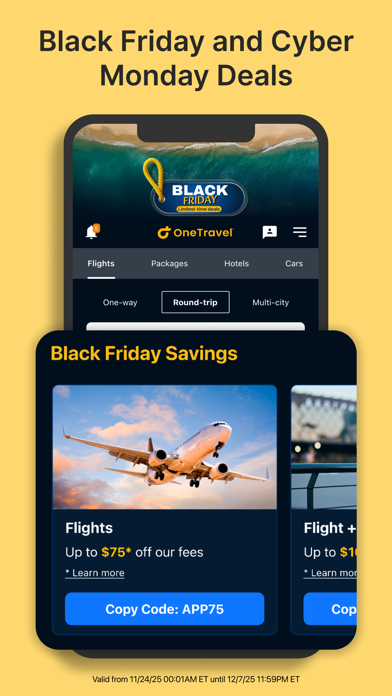 OneTravel Flight & Hotel Deals screenshot 1