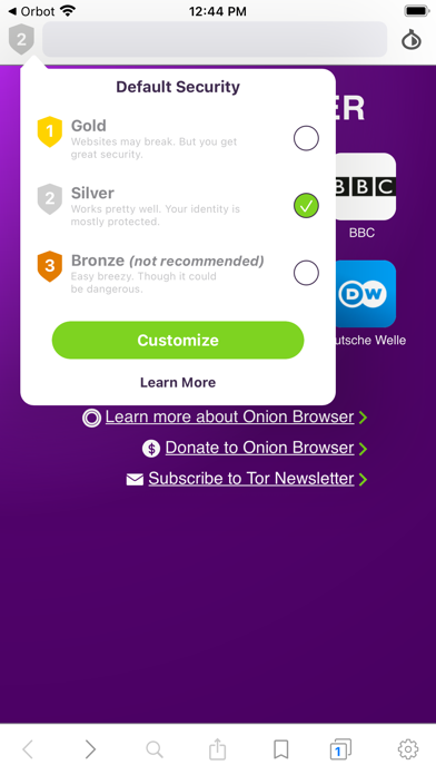 Onion Browser screenshot 4