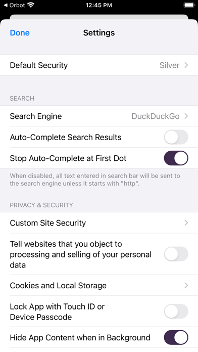 Onion Browser screenshot 3