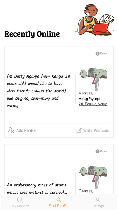Online PenPals : GoLetters screenshot 1