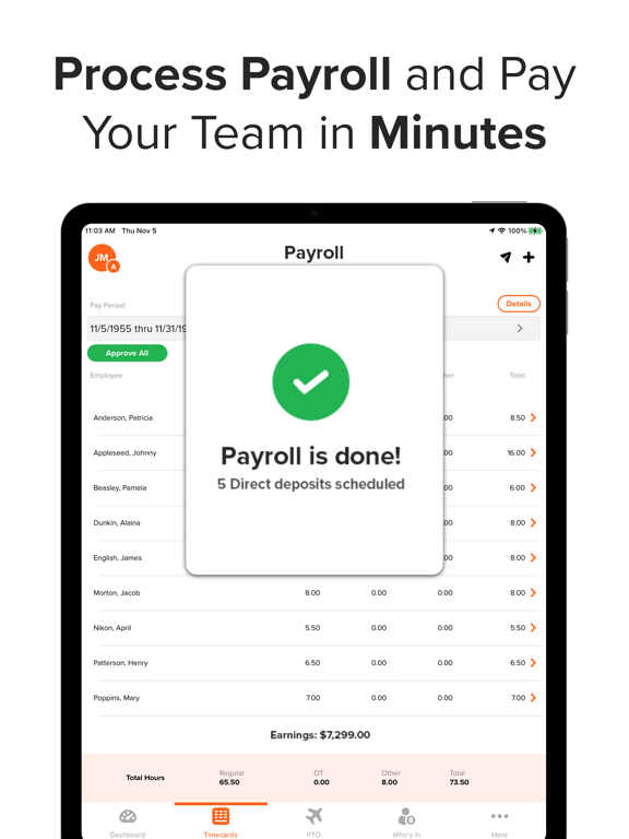 OnTheClock employee time clock screenshot 6